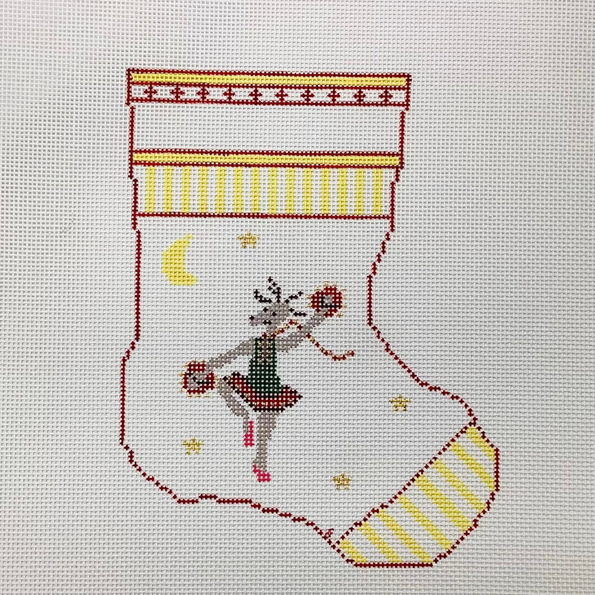 Esmerelda and the Tambourines Needlepoint Mini Stocking