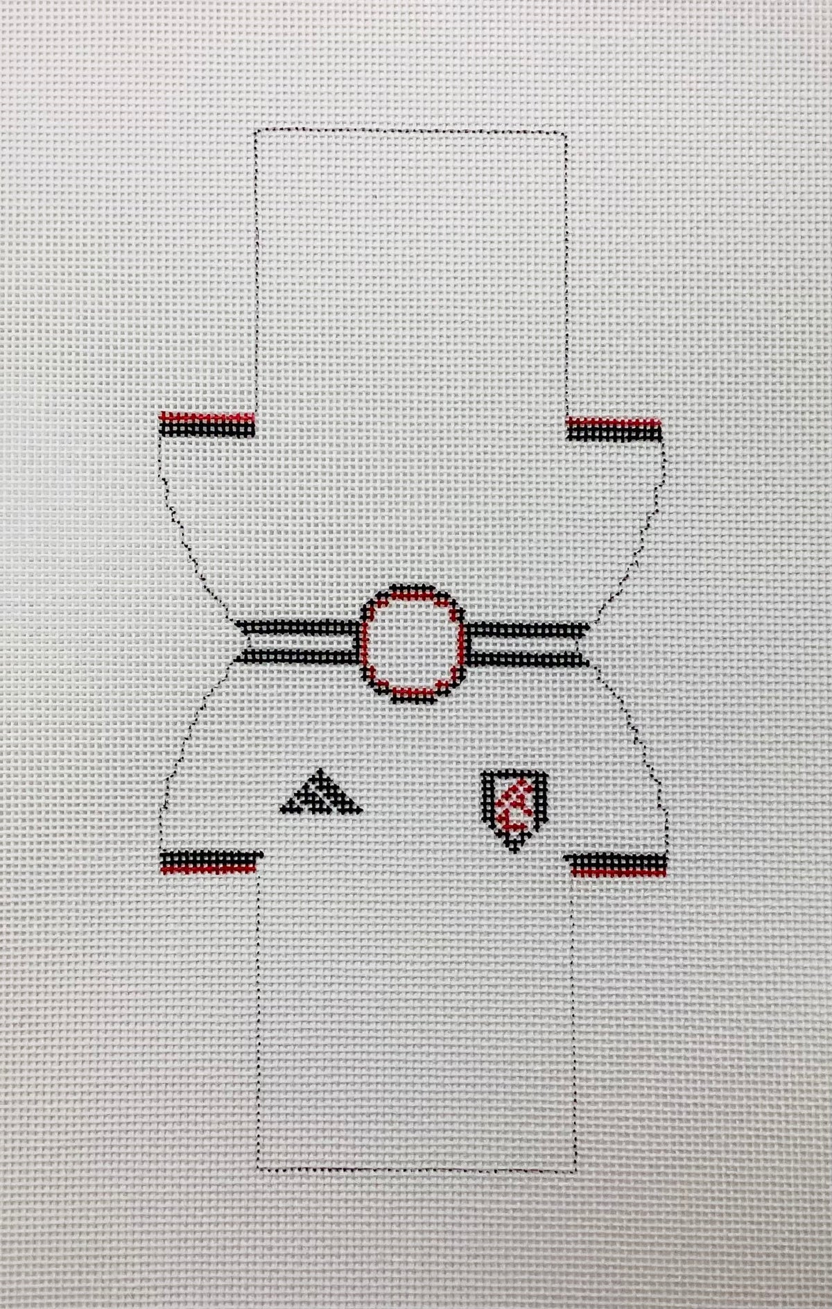 Fulham Football Soccer Jersey Needlepoint