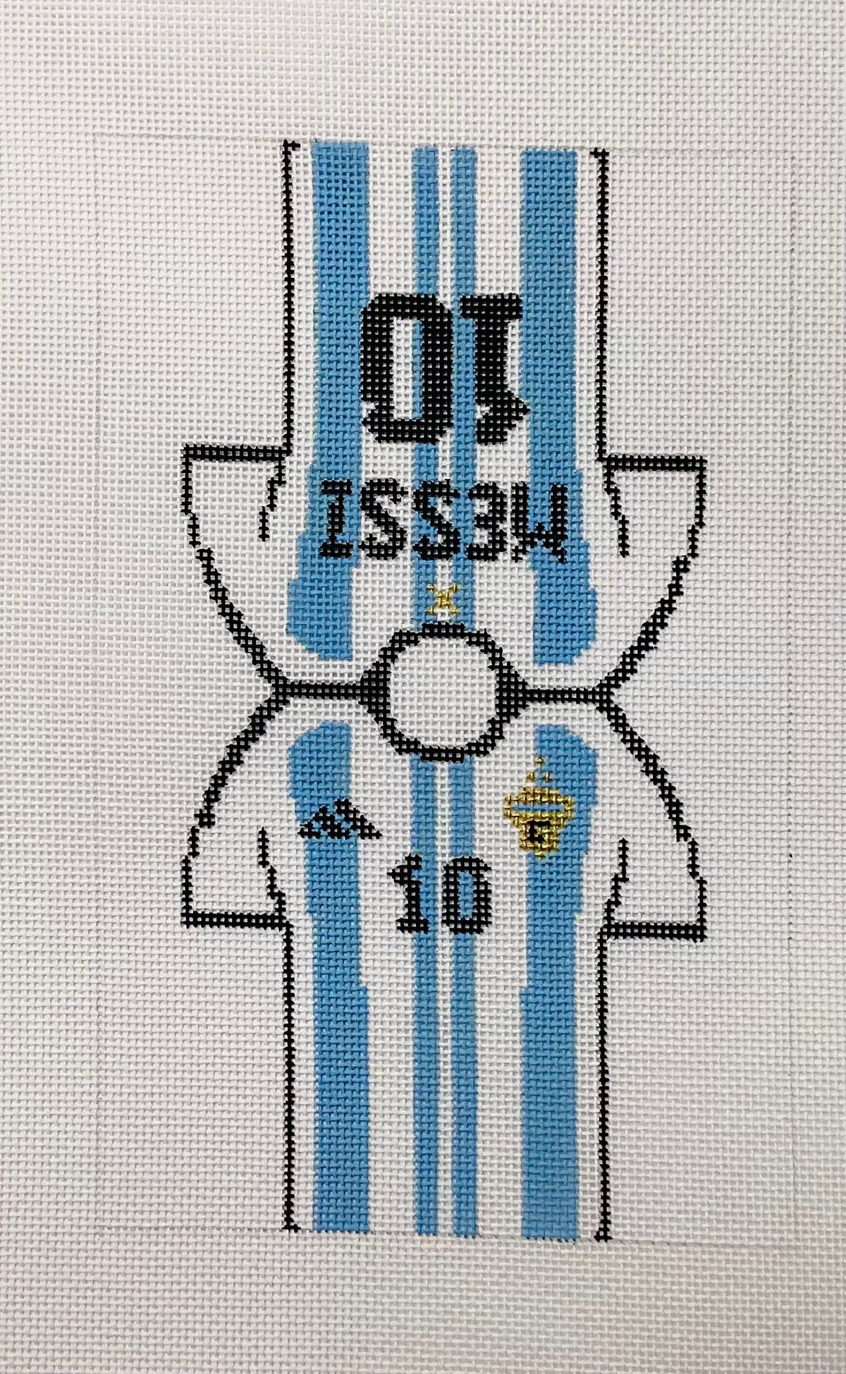 Messi Argentinian Football Jersey Needlepoint