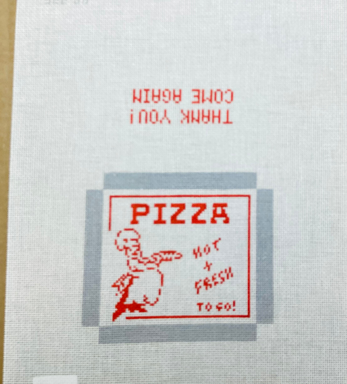 Pizza Box 3D Needlepoint Canvas