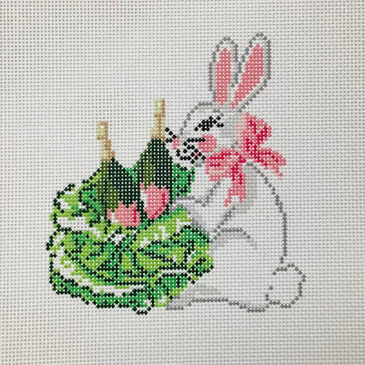 Bubble Bunny Needlepoint Canvas