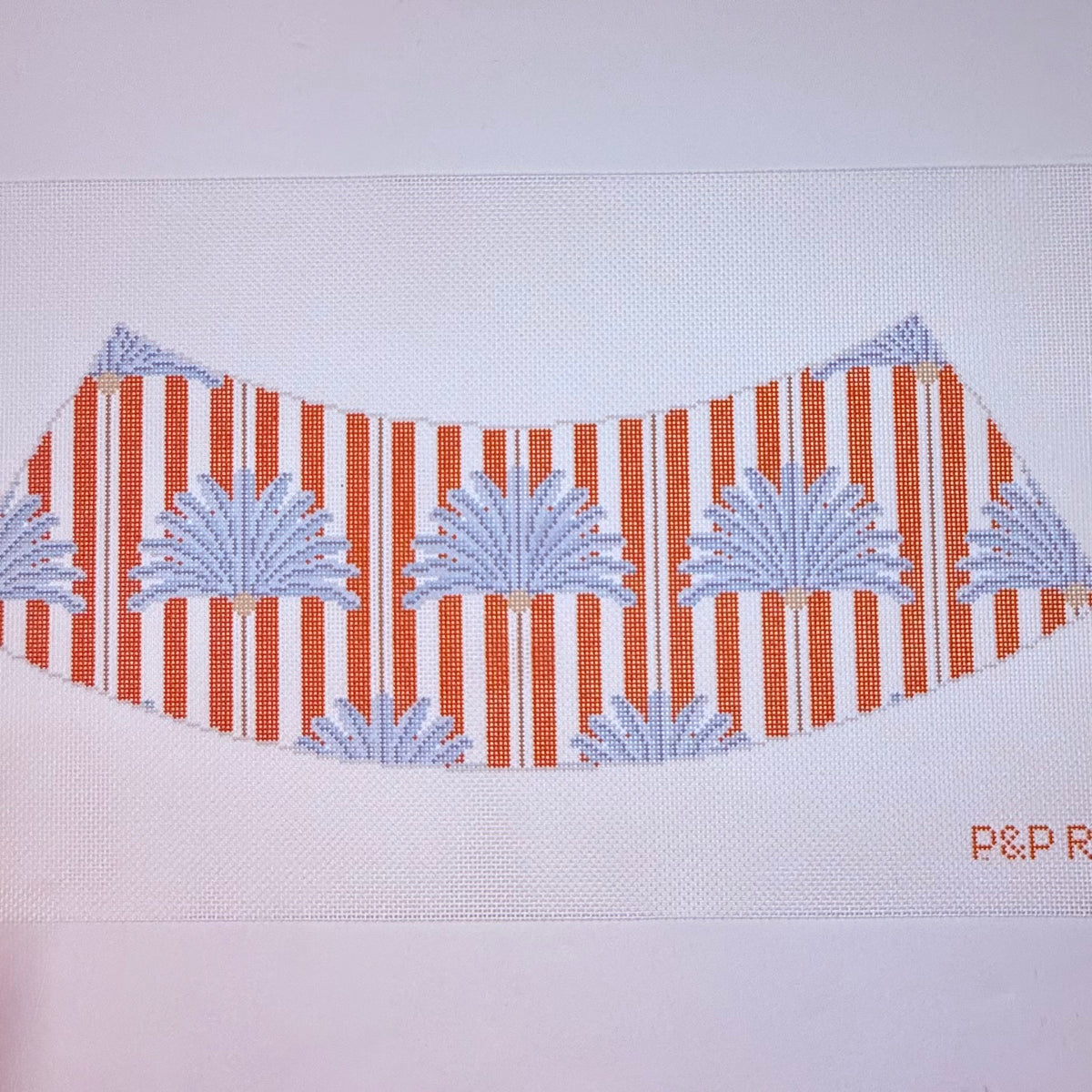 Stripes with Palm Lampshade