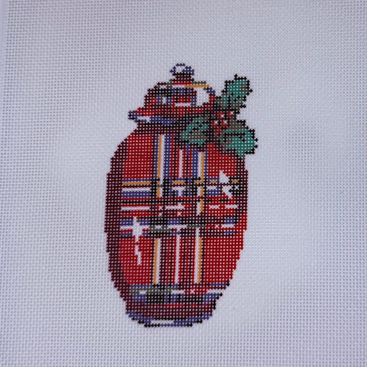 Plaid Ginger Jar