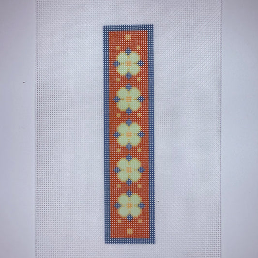 Blossom Bookmark - orange/blue