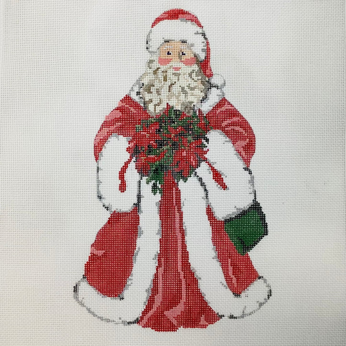 Santa with Poinsetta