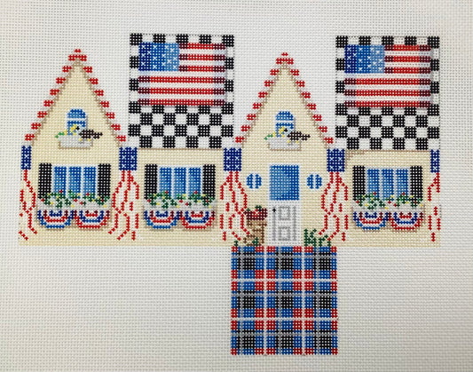 Americana Cottage 3D Needlepoint Canvas