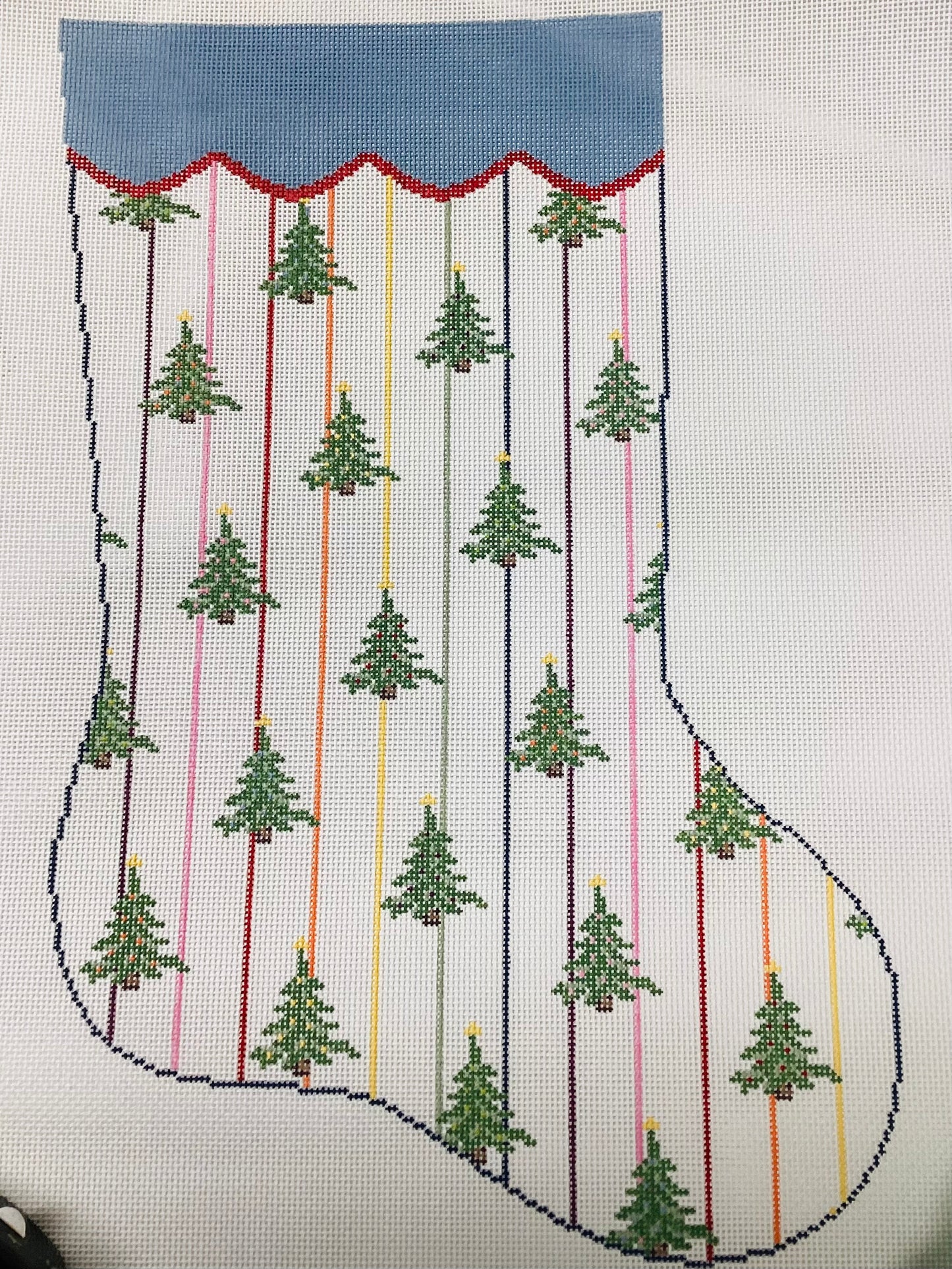 Tree Stocking Needlepoint Canvas