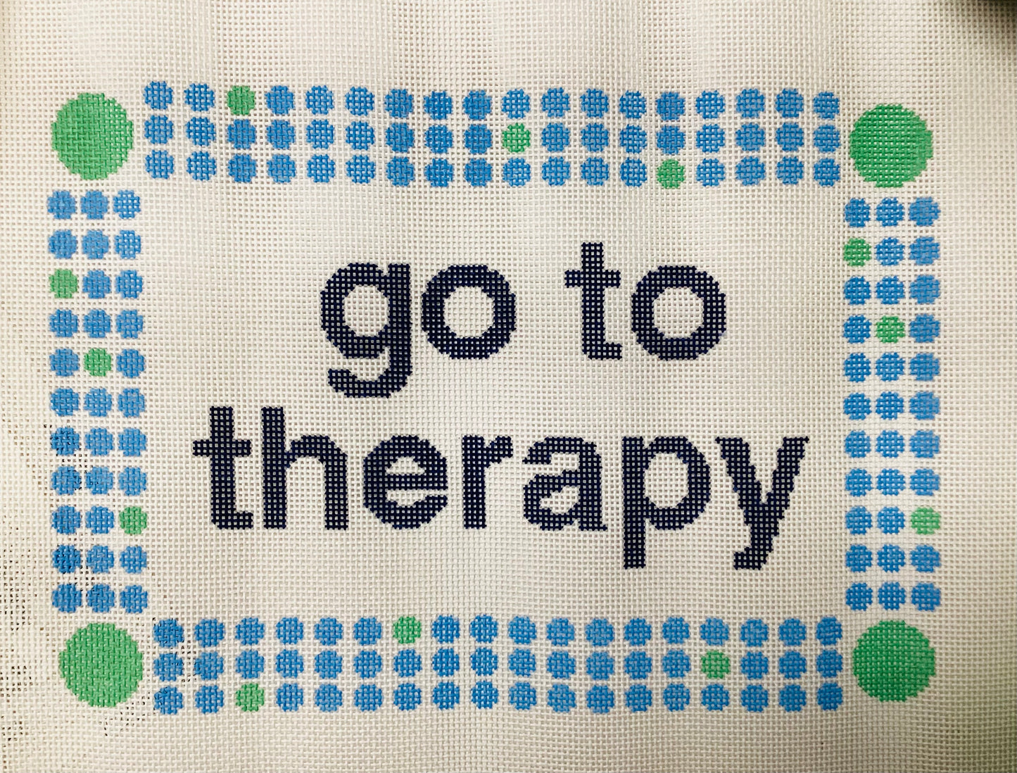 Go To Therapy Needlepoint Canvas