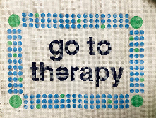 Go To Therapy Needlepoint Canvas