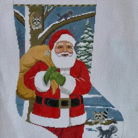 Santa passing by stocking