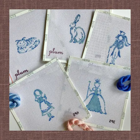 Stitchin' Littles Kit 5x5 - Racoon – Wool and Willow Needlepoint